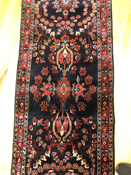 2'7 x 9'9ft Saroukh Runner(C. 1850) Handmade Woven Genuine Antique Rug