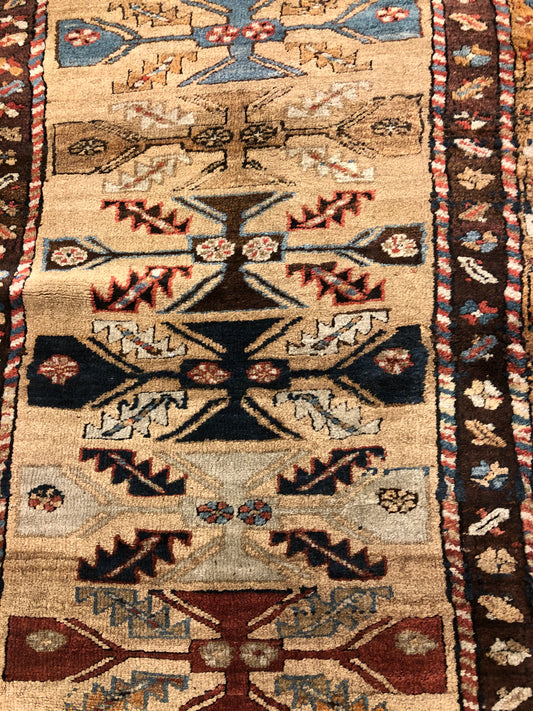 Runner - North West Camel Hair - 11'4 x 3'7 ft (ca.1870)