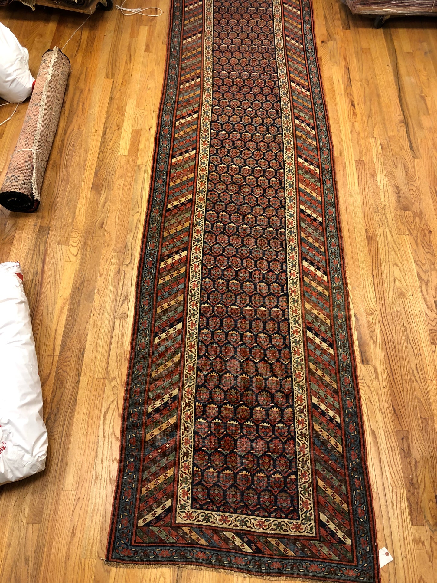 14'9x3'5ft Bidjar Runner(ca.1800) Handmade Woven Genuine Antique Rug