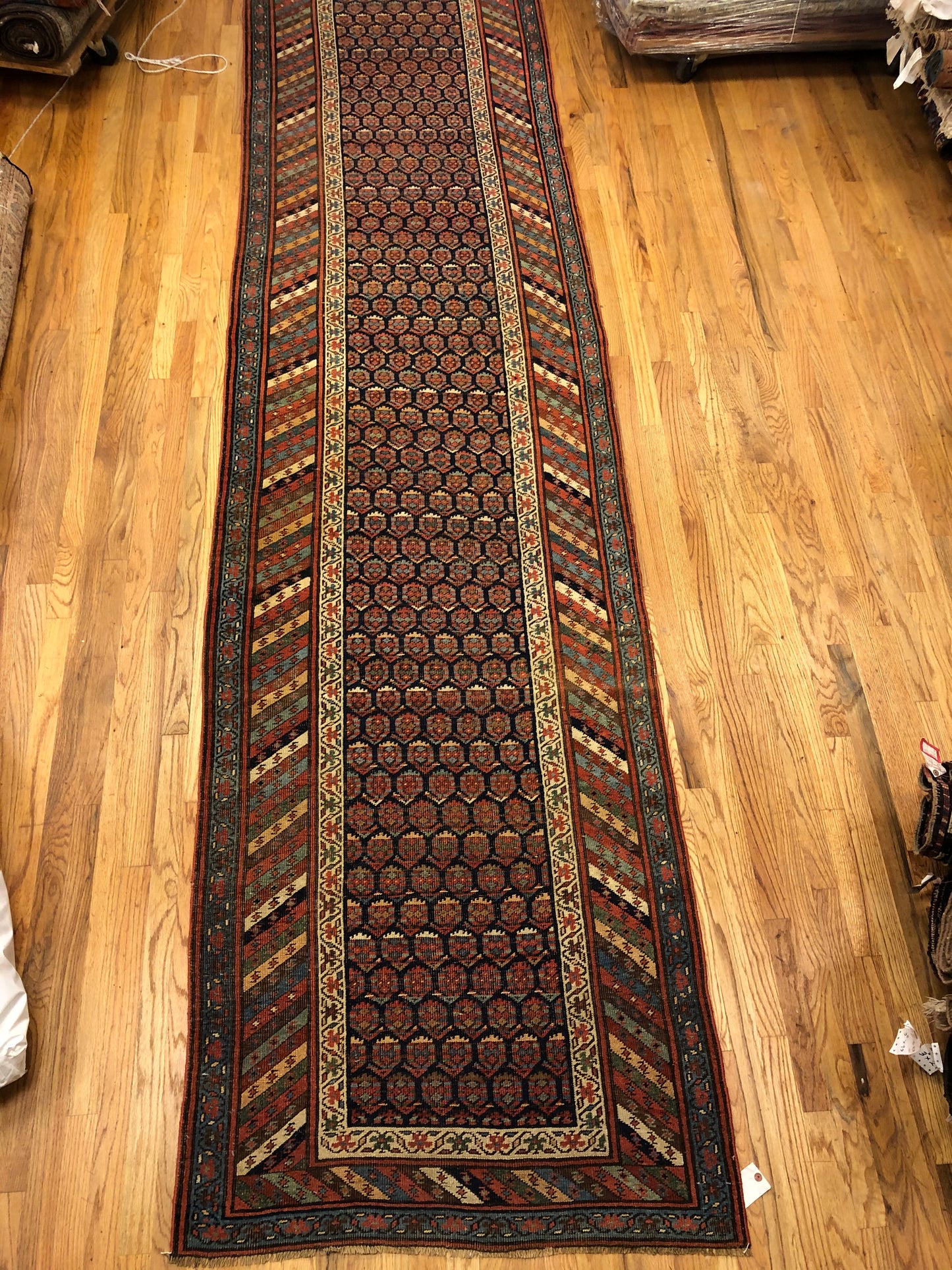 14'9x3'5ft Bidjar Runner(ca.1800) Handmade Woven Genuine Antique Rug