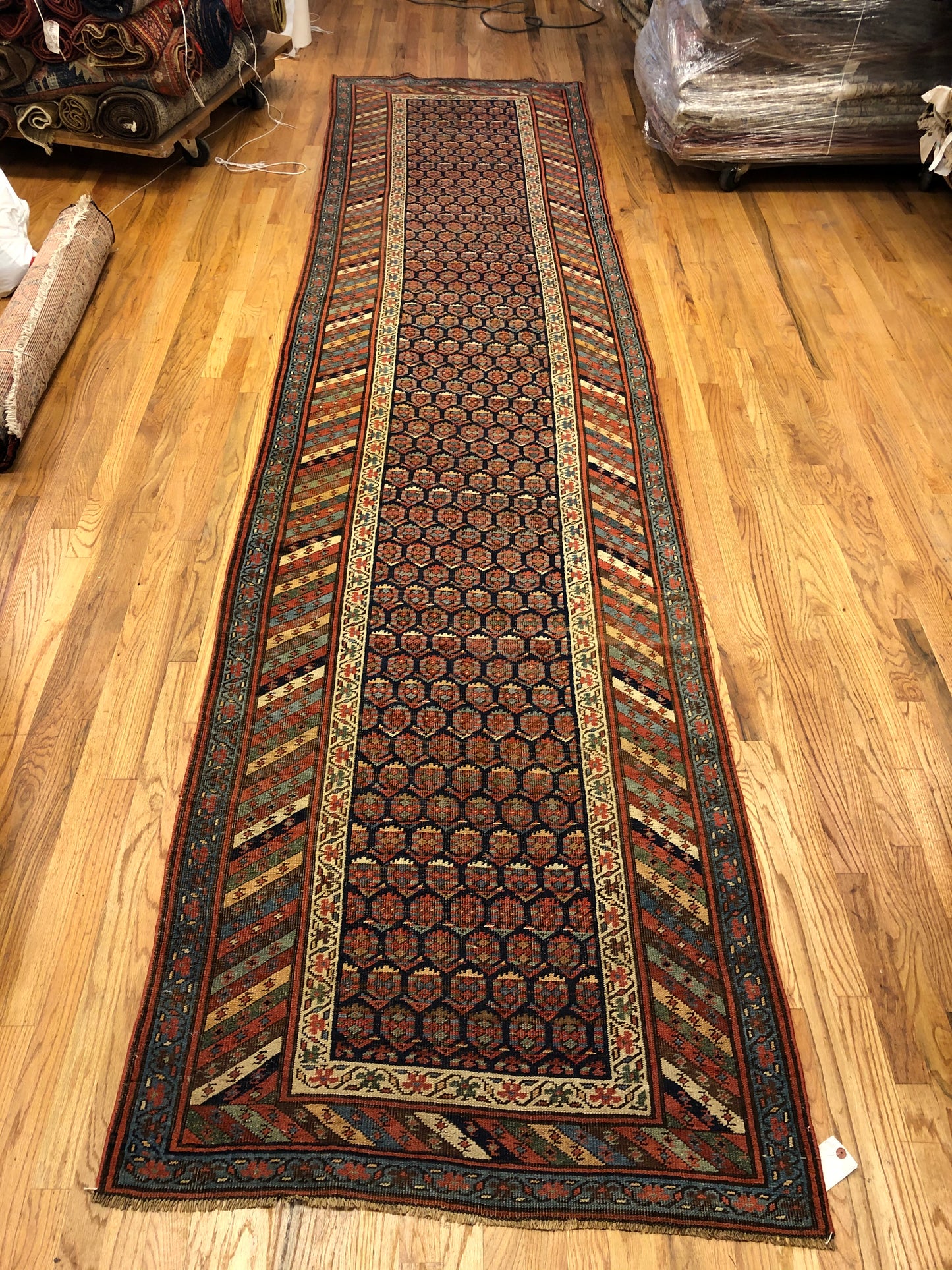 14'9x3'5ft Bidjar Runner(ca.1800) Handmade Woven Genuine Antique Rug