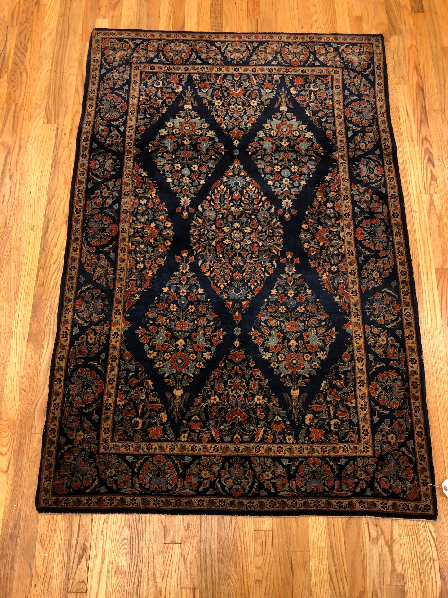 6'6 x 4'4ft Manchester Wool (ca.1820) Handmade Genuine Antique Rug