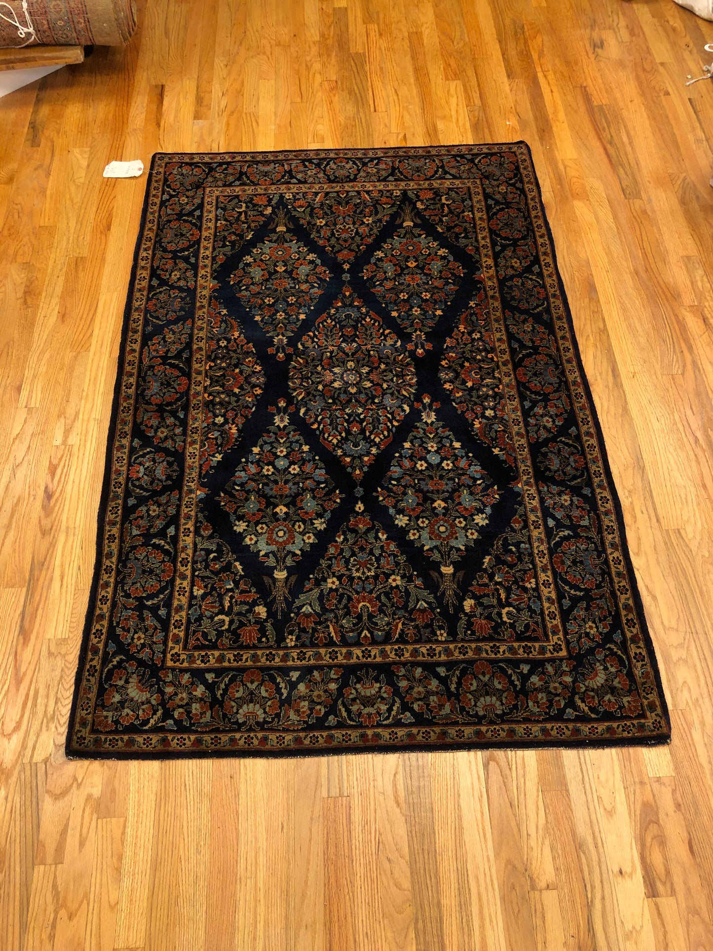 6'6 x 4'4ft Manchester Wool (ca.1820) Handmade Genuine Antique Rug