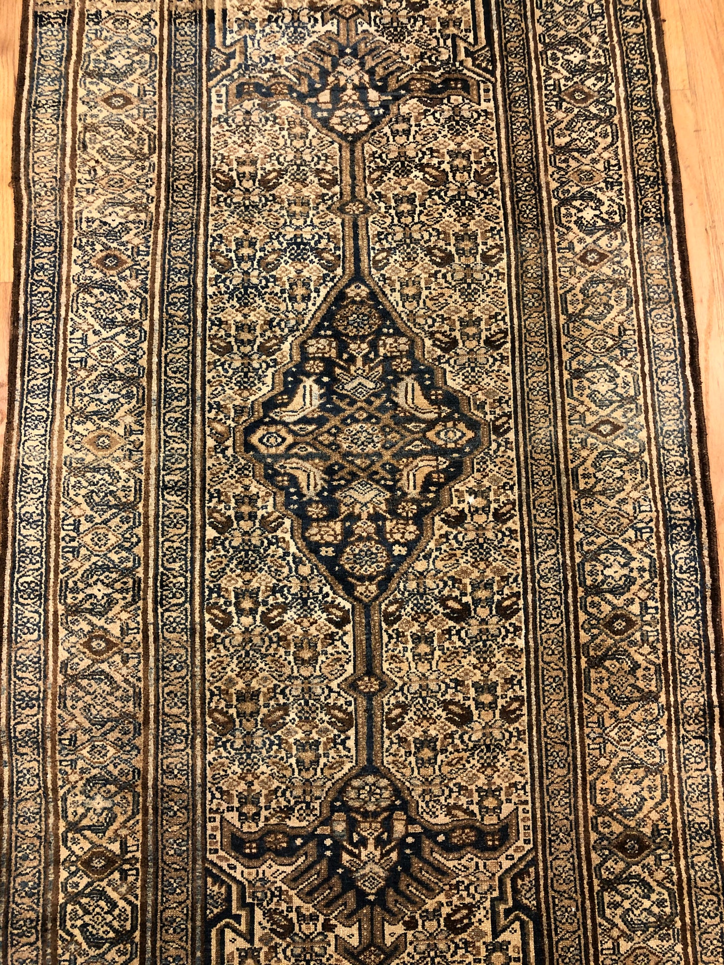 Bibikabad 3'6 x 20'10 - Runner (ca.1850) Handmade