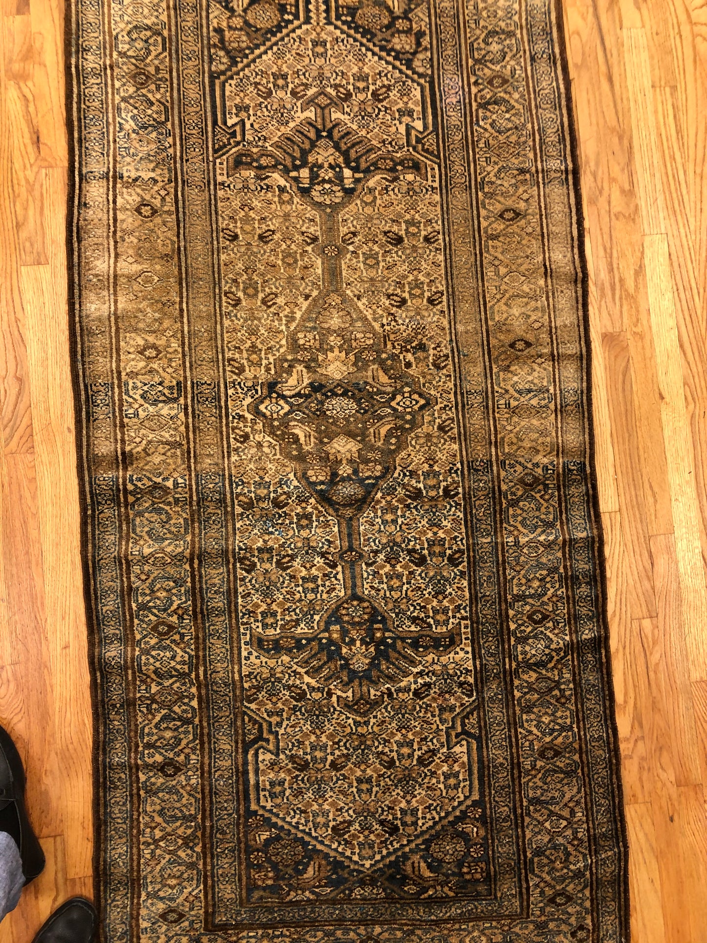 Bibikabad 3'6 x 20'10 - Runner (ca.1850) Handmade