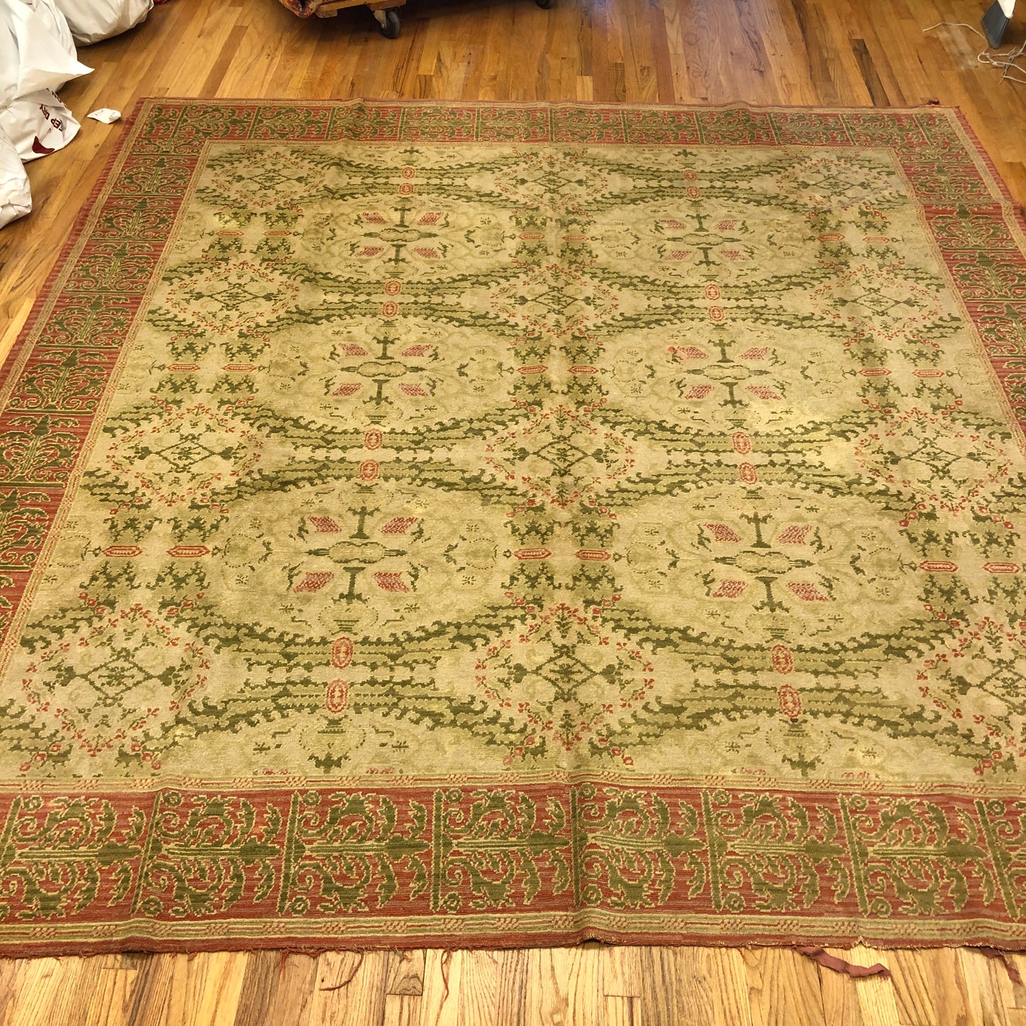 Spanish - Area Rug 9'10 x 9'4 ft (ca.1880) Handmade