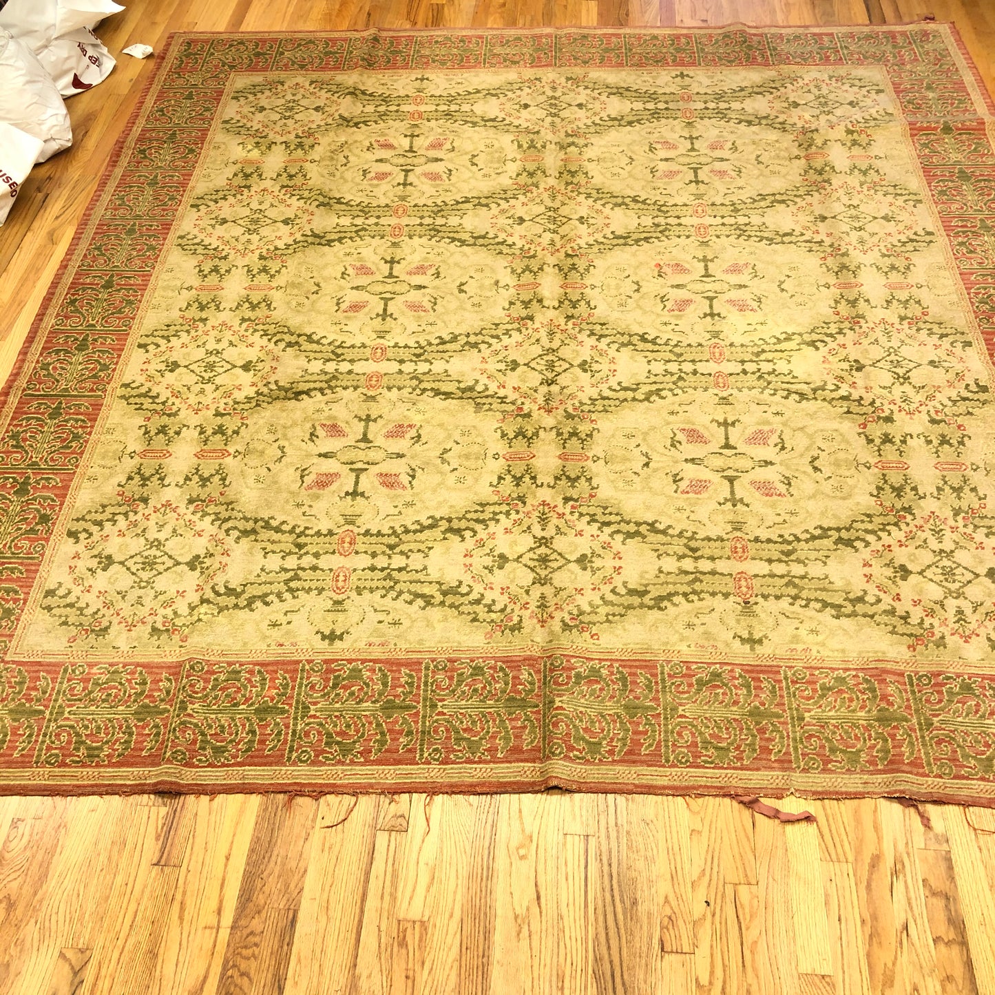 Spanish - Area Rug 9'10 x 9'4 ft (ca.1880) Handmade