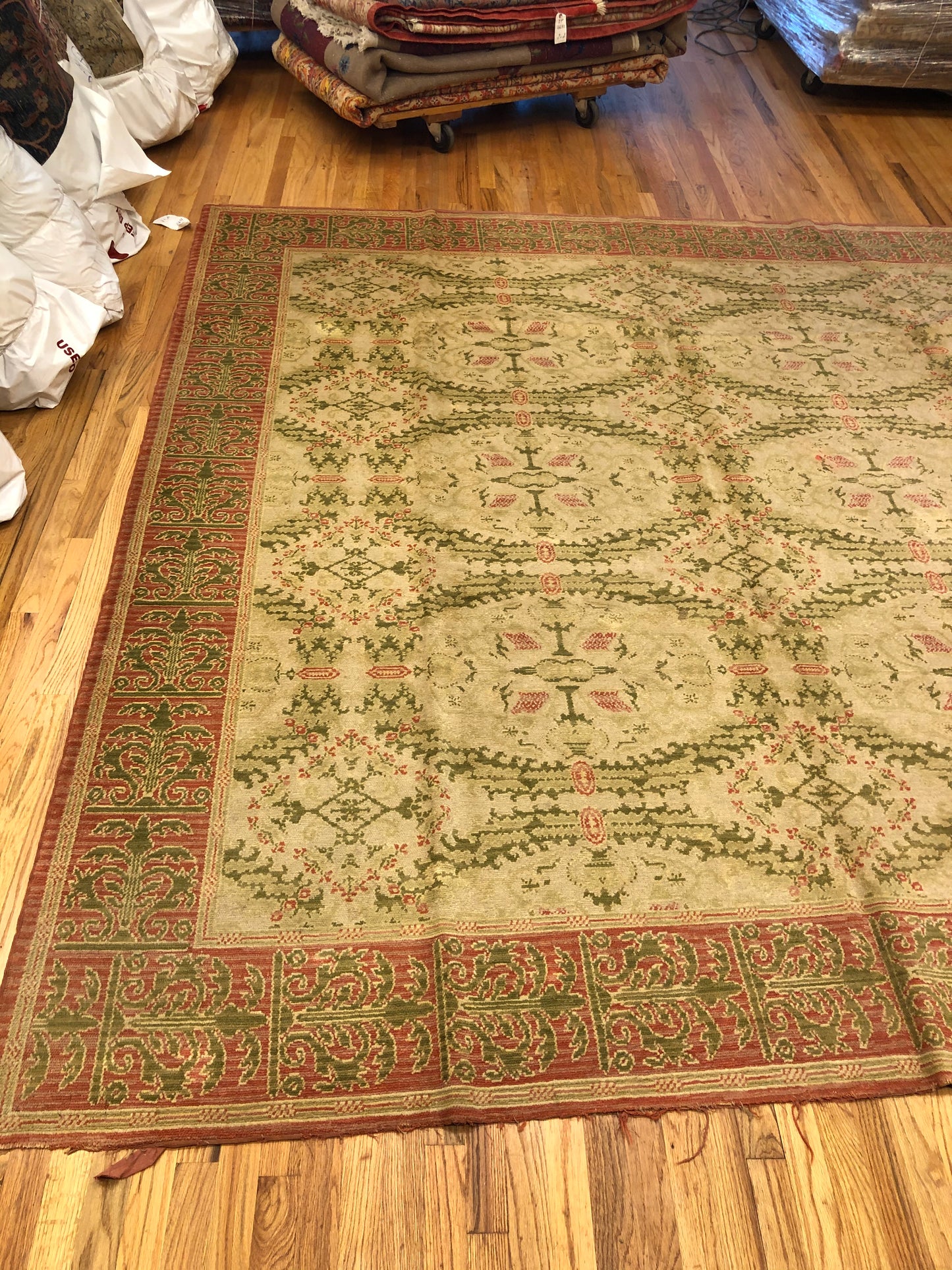 Spanish - Area Rug 9'10 x 9'4 ft (ca.1880) Handmade