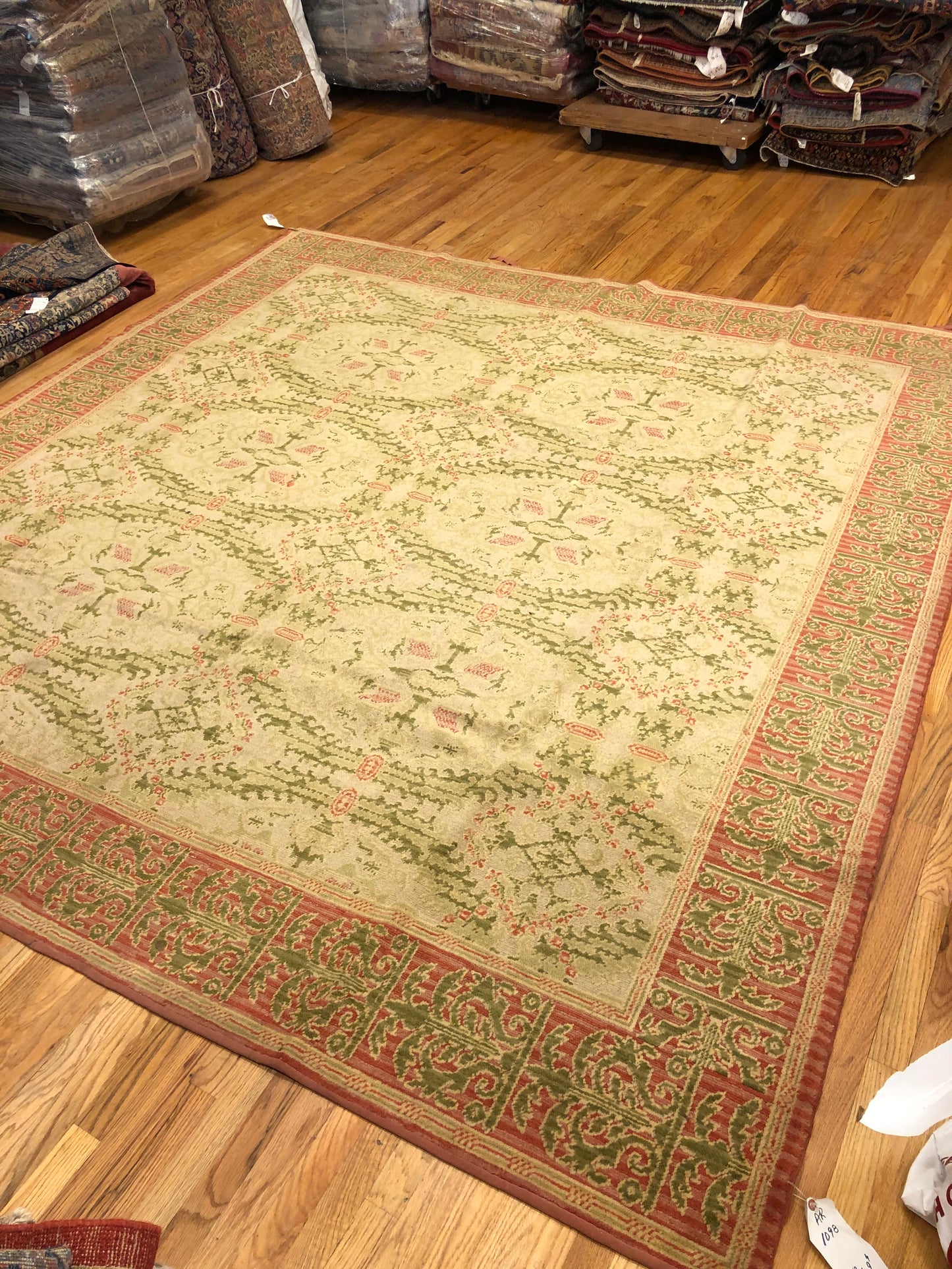 Spanish - Area Rug 9'10 x 9'4 ft (ca.1880) Handmade