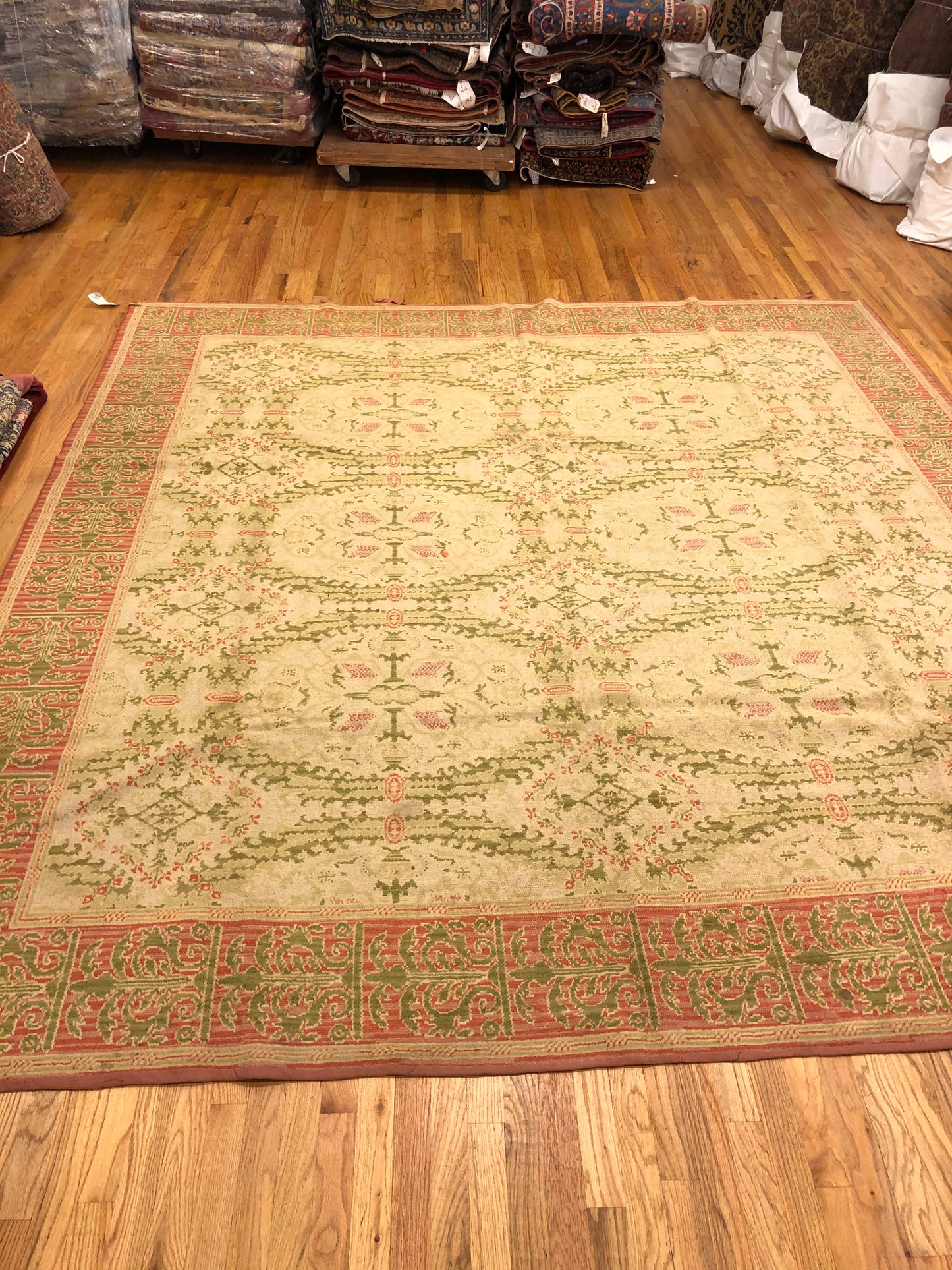 Spanish - Area Rug 9'10 x 9'4 ft (ca.1880) Handmade