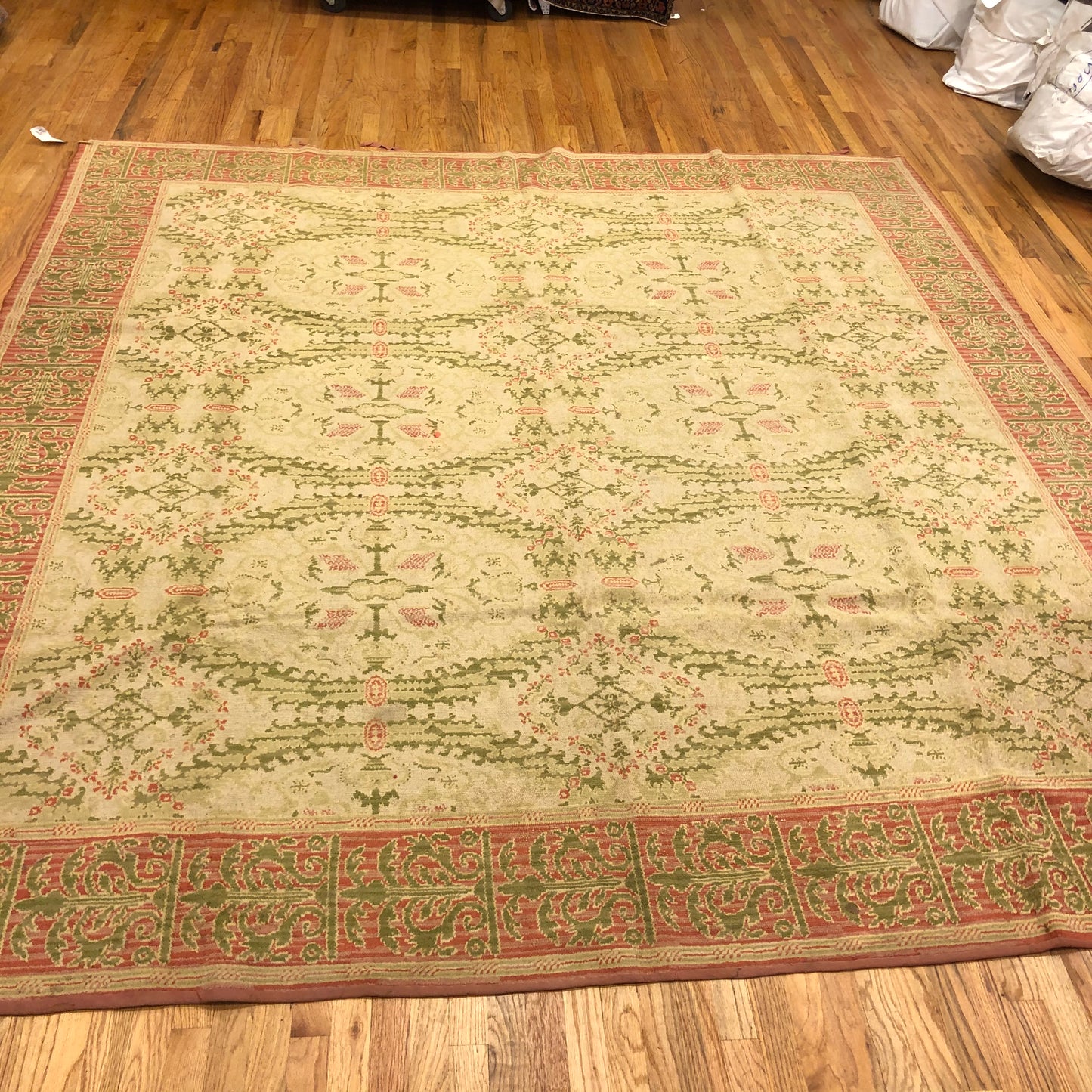 Spanish - Area Rug 9'10 x 9'4 ft (ca.1880) Handmade