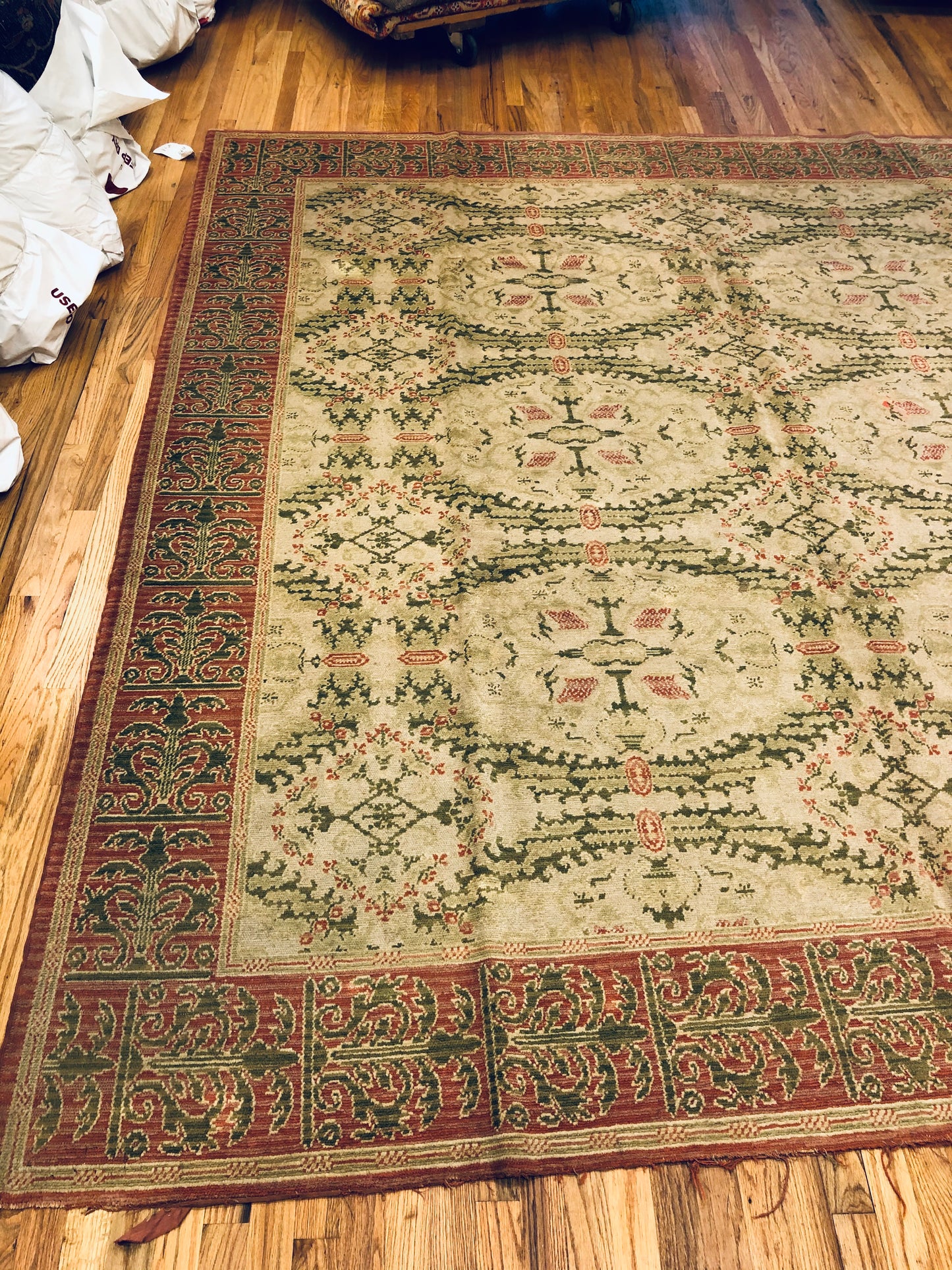 Spanish - Area Rug 9'10 x 9'4 ft (ca.1880) Handmade