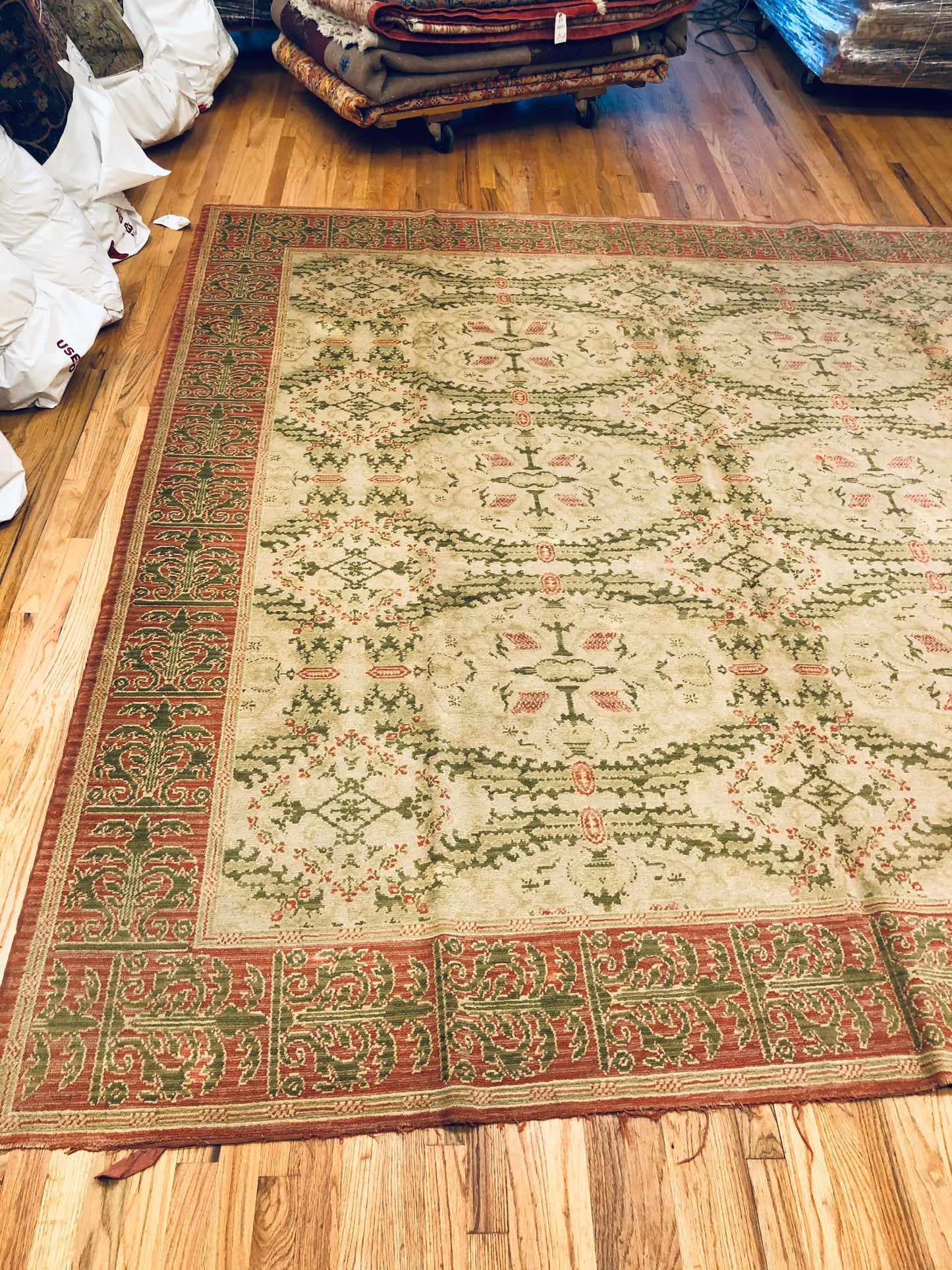 Spanish - Area Rug 9'10 x 9'4 ft (ca.1880) Handmade